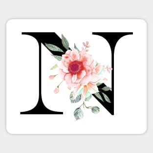 LETTER MONOGRAM N Magnet